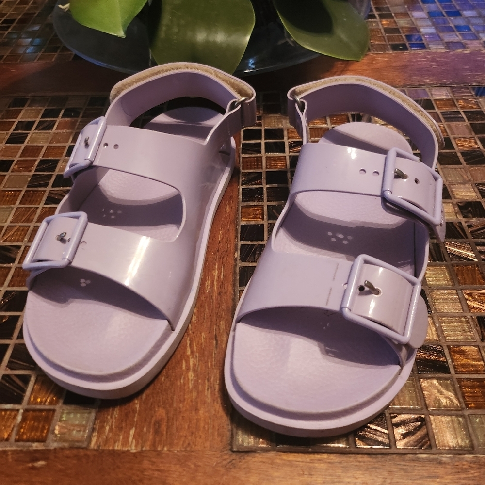 GUCCI lilac rubber 2021 ISLA DOUBLE STRAP Sandals Shoes 39